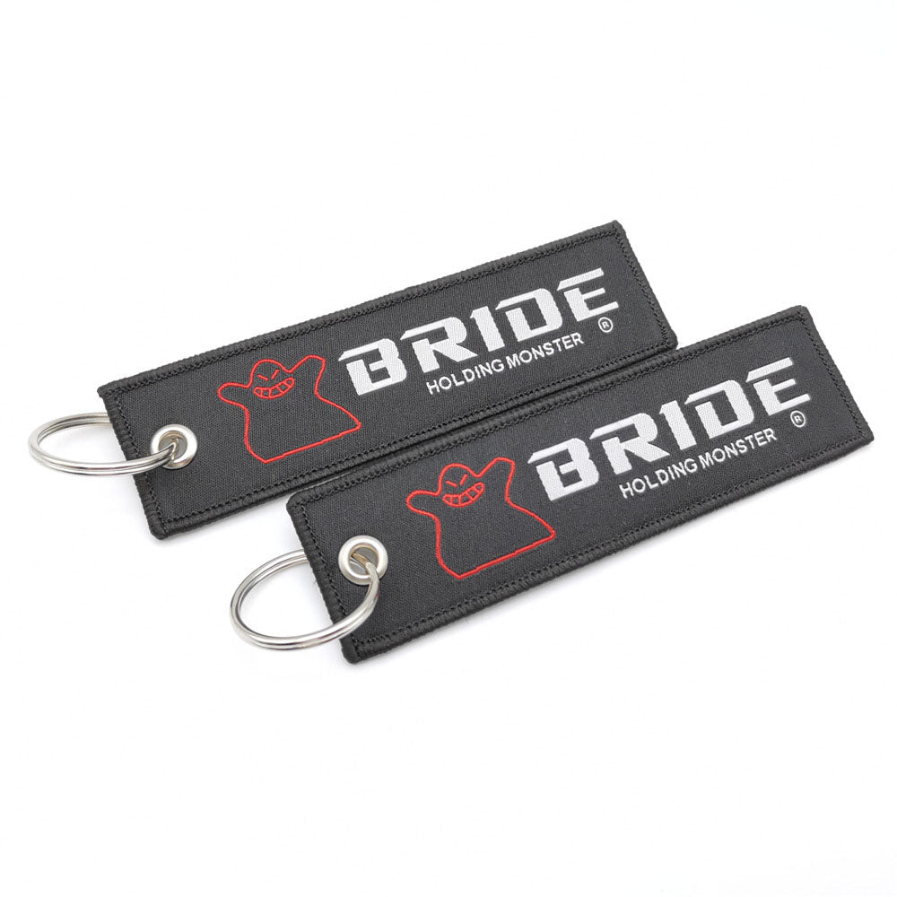 Bride Holding Monster Black Keychain