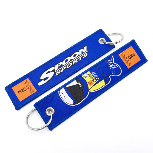 Spoon Dark Blue Keychain